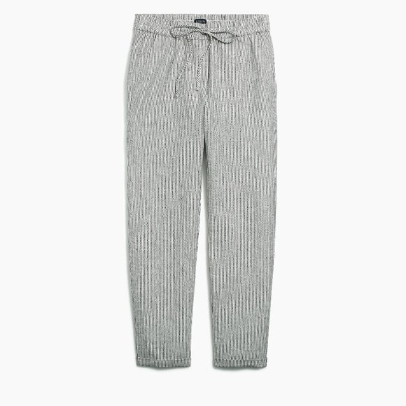 J Crew Linen Cotton Drawstring Soft Ankle Pants - Picture 2 of 5